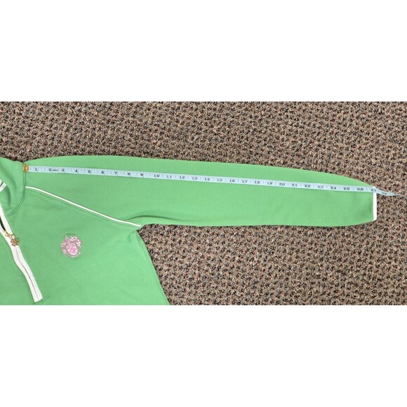 Clover Golf Polo Shirt 1/4 Zip Long Sleeve Green (Women's Medium) - Picture 9 of 14
